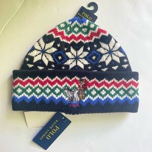 Polo by Ralph Lauren Polo Bear Fair Isle Beanie